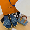 Lilly denim sliders (PRE ORDER)